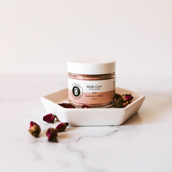 Rose Clay Face Mask | Gentle Exfoliation & Nourishment for All Skin Types - Bella Botanicals